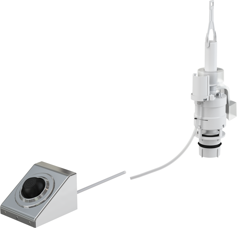 MPO13 - Кнопка пневматического смыва на расстоянии – ножное управление, металл, монтаж: на стену